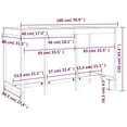 thumbnail image 2 of vidaXL Table de Bar 180x80x110 cm Bois Massif Pin, 2 of 5