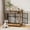 RUSTIC-BROWN, variant on YIKEMA Furniture Medium Wooden Indoor Dog Crate with Wheels, Rustic Brown