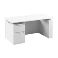 thumbnail image 1 of Stratus 60W Standing Desk with File Cabinet in White - Engineered Wood, 1 of 8
