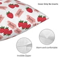 thumbnail image 3 of Pofeuu Strawberry Print Double-sided plush pillowcase Square Throw Pillow Covers Pillows Cover for Living Room Bedroom Sofa Couch Cushion Cover（No pillow core）-16"x16", 3 of 7
