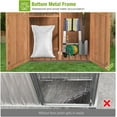 thumbnail image 6 of Sheds Outdoor Storage, Wooden Garden Shed with All Around Strong Metal Frame, Large Tool Shed with Floor and Adjustable Shelves, for Backyard Garden Patio Lawn(Brown), 6 of 9