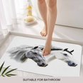 thumbnail image 3 of Horse Print Door Mat&nbsp;Indoor Outdoor Entrance, Non Slip Rug for Kitchen Bathroom Entryway Rug, Modern Watercolor Grey White Animals Washable Doormat Floor Mat for Office Home Decor 24x36 Inch, 3 of 8
