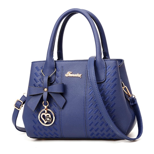 Bolso de mujer con textura de lazo en el hombro inclinado y gran capacidad con hilo de bordar