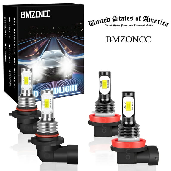 For 2016-2022 Subaru Crosstrek LED Headlight Bulbs 9005 High Beam   H11 Low Beam Pack of 4