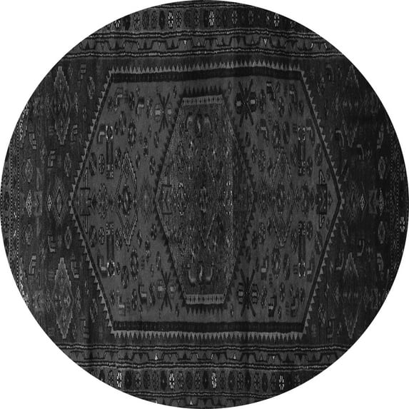 Ahgly Company Indoor Round Persian Gray Traditional Area Rugs, 5' Round