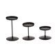 thumbnail image 1 of Juego de 3 candelabros de pilar para centros de mesa, candelabros para sala de estar Placa negra, 1 of 9