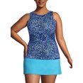 thumbnail image 3 of Lands' End Women's Plus Size Long Torso High Neck UPF 50 Modest Tankini Swimsuit Top, 3 of 3