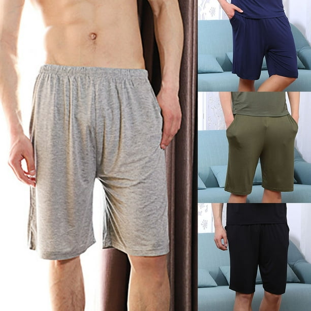 Flmtop Men Shorts Loose Breathable Modal Men Pajama Bottom Shorts for  Sleeping 