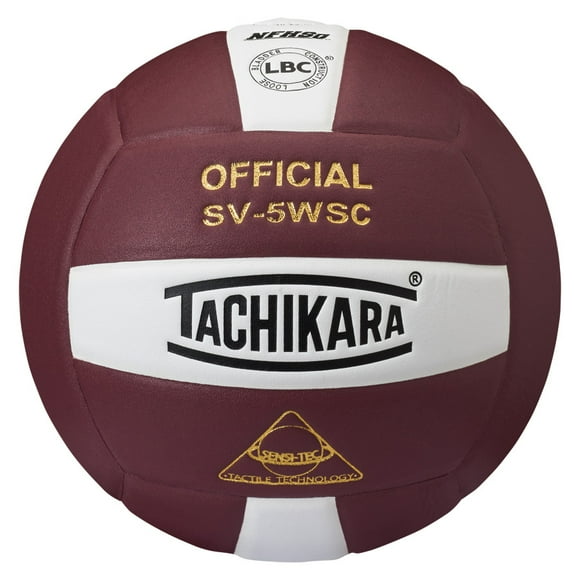 Tachikara SV5WSC Sensi-Tec Composite Volleyball (Cardinal and White)