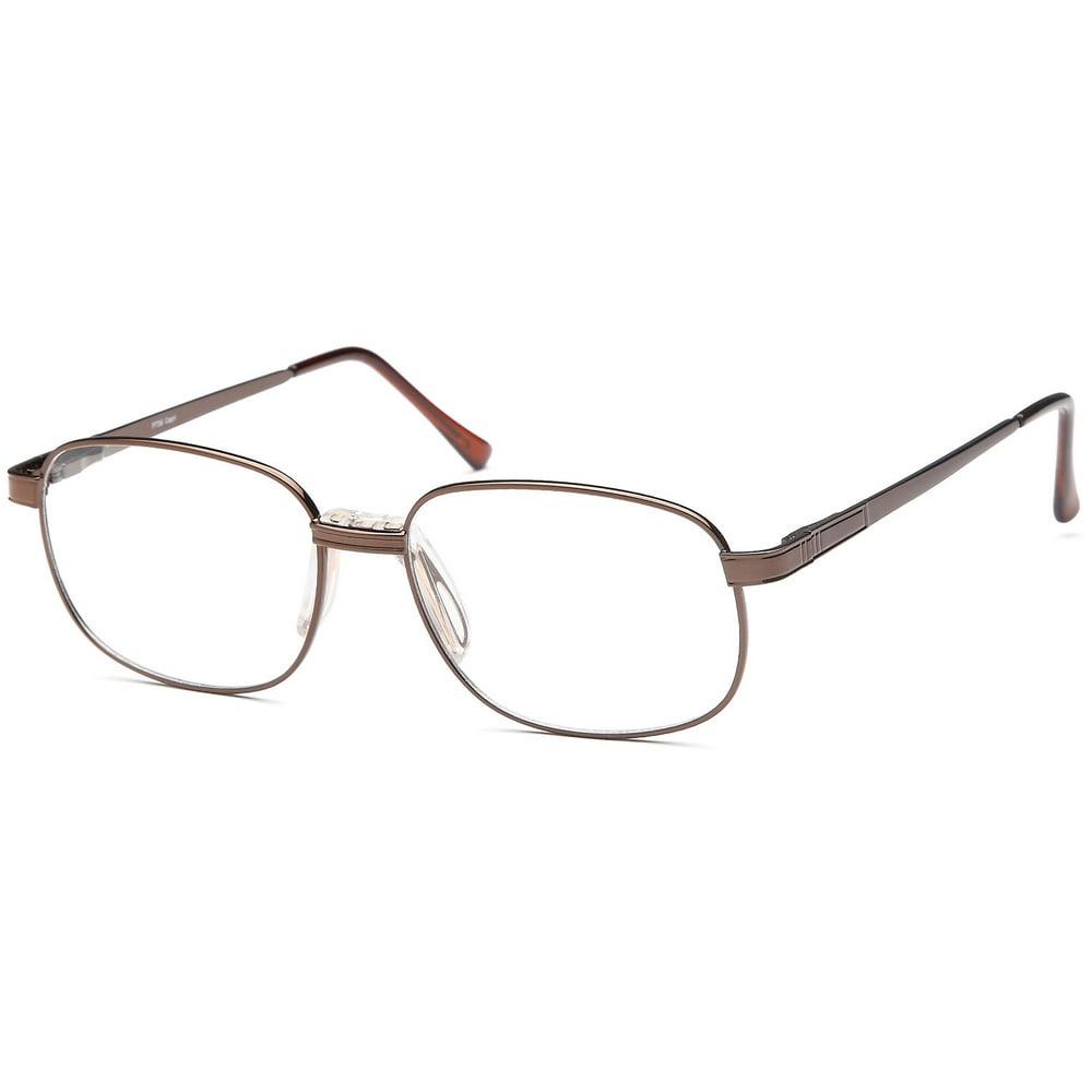 Men's Eyeglasses 55 16 145 Coffee Metal Generic Brand