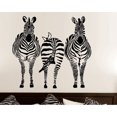 thumbnail image 4 of Zebras (Three ) Wall Decal 36" x 40" combined, 4 of 4