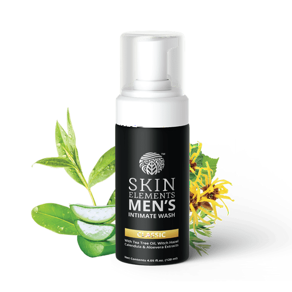 Skin Elements Intimate Wash for Men (4.05 fl. oz.) | pH Balanced Foaming Penis Wash | Prevents Itching, Irritation & Bad Odor