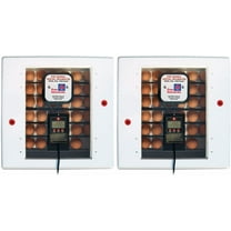 Farm Innovators Heated Digital Circulated Air Incubator With Egg Turner - 2 Pack, White