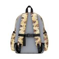 thumbnail image 3 of Mushroom and Leaf Beige Pattern Cute School Backpack with Padded Back and Adjustable Shoulder Straps 13.4"x11"x4.7", 3 of 5