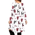 thumbnail image 2 of Bellella Robe de Noël pour Femmes Grande Taille Imprimé Flocon de Neige Robe de Noël Longueur Genou Manches Longues Col Rond Ample Élément C 5TG, 2 of 3