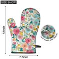 thumbnail image 6 of Cute Oven Mitts,Pioneer Flower Floral Print Pattern Oven Mitt 2-Pack Set,Kitchen Gloves for Oven,Heat Resistant Oven Mitts 7.7"x12", 6 of 7