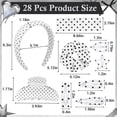 thumbnail image 2 of Bocaoying 28 Pcs Vintage Polka Dot Hair Accessories, Classic Black White Headbands, Stylish Hair Clips Scrunchies for Daily Use, Great Gift for Women, 2 of 7