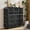 Black, variant on Black 12 Drawer Dresser for Bedroom, Fabric Dressers & Chests of Drawers with Side Pockets, Chest of Drawers for Closet, Living Room, Closet, Hallway