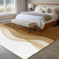 thumbnail image 4 of Large Area Rugs for Living Room Bedroom, Ombre Waves 5'x8' Rug Washable Carpet Runner Indoor Outdoor, Abstract Art Gradient Brown Modern Non Slip Floor Mats Rug for Kitchen, Bathroom, 4 of 8