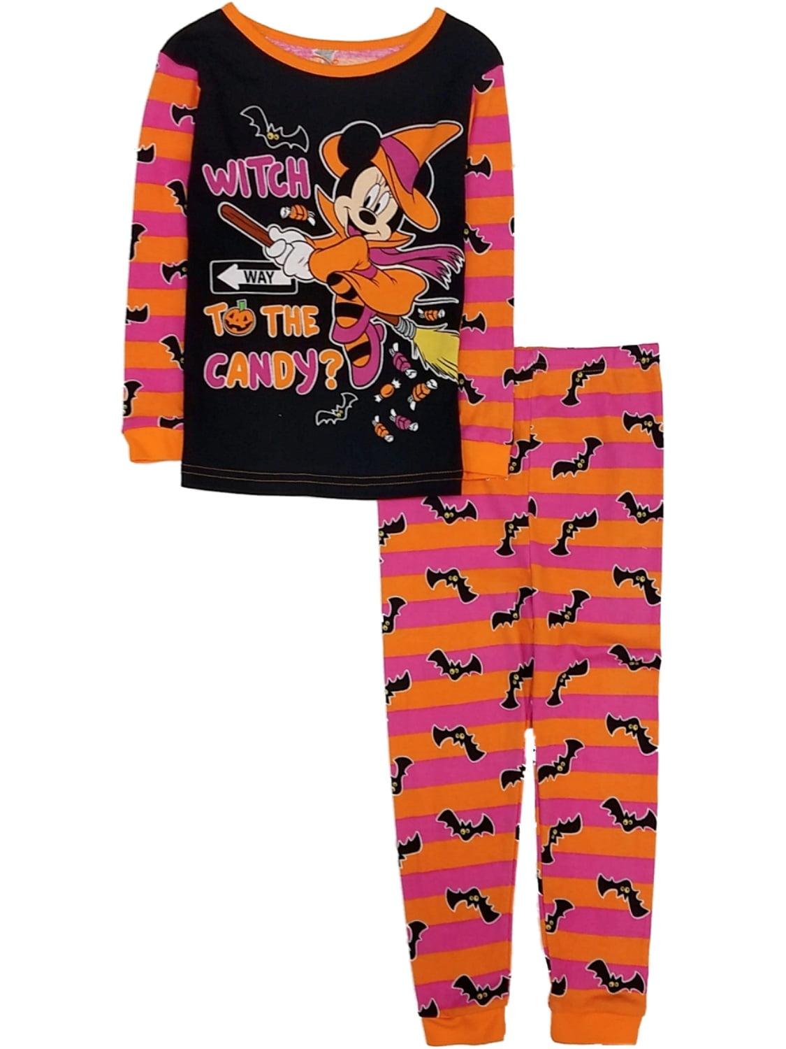 NWT Disney Minnie Mouse Halloween Pajamas Set Witch Way to the Candy CHOOSE SIZE 