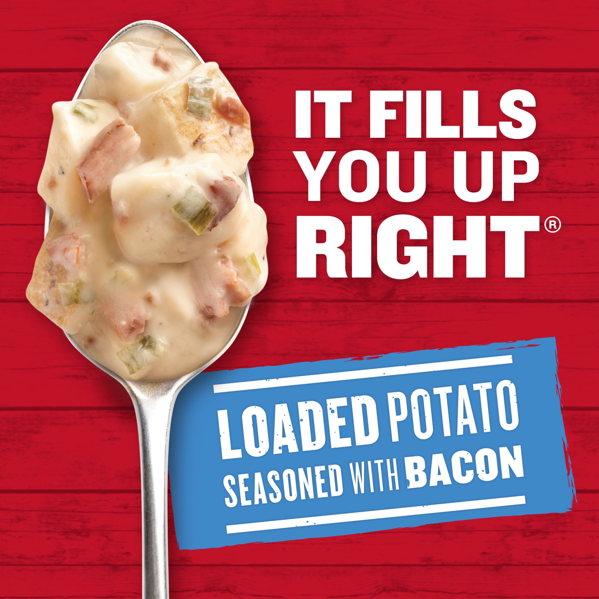 (8 pack) Campbell’s Chunky Soup, Loaded Potato Seasoned with Bacon, 15.25 oz Microwavable Bowl