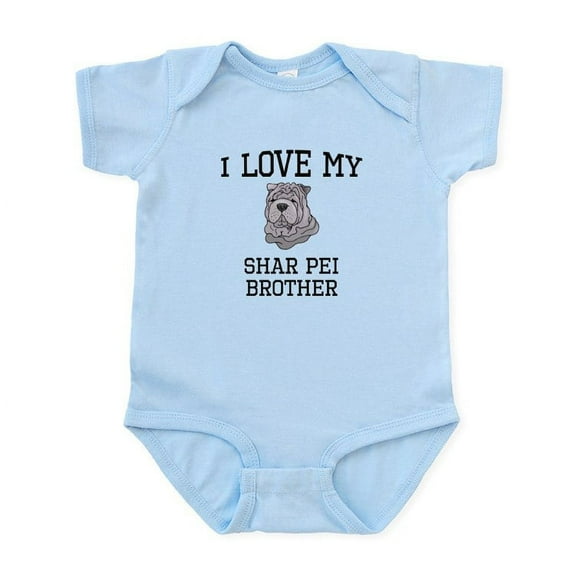 CafePress - I Love My Shar Pei Brother Body Suit - Baby Light Bodysuit, Size Newborn - 24 Months