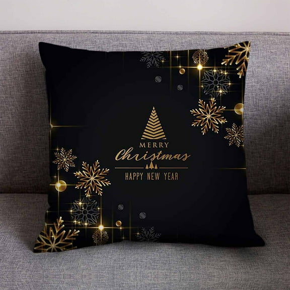 RKSTN Christmas Pillow Covers Christmas Cotton Linen Throw Pillow Case Cushion Cover Home Sofa Decor Christmas Decorations on