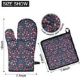 thumbnail image 6 of Pioneer Flower Kitchen Oven Mitt and Pot Holder Sets 4 Pcs for Baking, Cooking and Grilling, Heat Resistant Up To 392 °F, 6 of 7