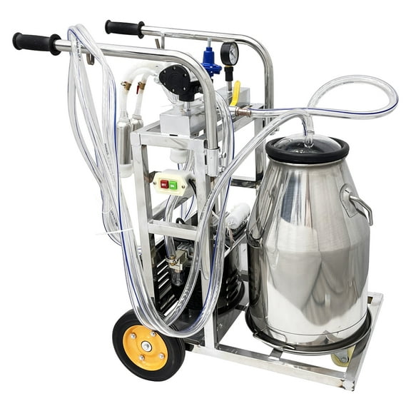 25L Milking Machine Cow-Sheep Mixed Oil-Free Vacuum Pump with Brush Set of Three 110V