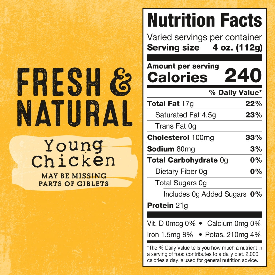 Foster Farms Fresh & Natural Cage Free Whole Chicken, 5.0-5.5 lb