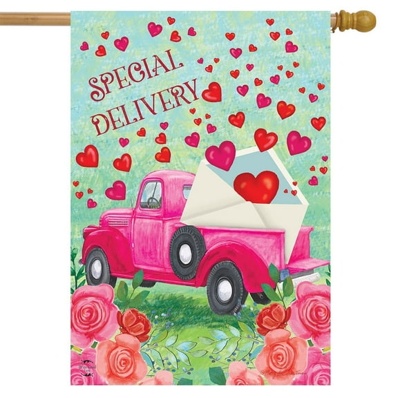Briarwood Lane Valentine's Delivery House Flag