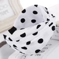 thumbnail image 2 of Wide Brim Hair Hoop, Bow Knot Polka Dot Printed Plastic Headband for Women, Non Marking Hair Accessories for Daily, Party, Yoga, and Swimming-White, 2 of 3
