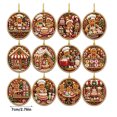 thumbnail image 3 of 12Pack Christmas Gingerbread Diamond Art Kits for Adults, Wooden Ornaments for Christmas Tree, 3 of 7