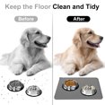 thumbnail image 5 of Rirool Silicone Dog Cat Bowl Mat - 18.5" x 11.5" - Non-Slip Waterproof Pet Feeding Mat - Black - Gray, 5 of 7
