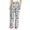thumbnail image 3 of Naloa Watermelon Print Women’s Ultra-Soft Comfy Pajama Lounge Pants with Pockets & Drawstring, 3 of 8