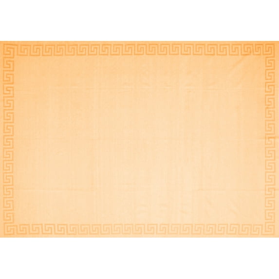 Ahgly Company Indoor Rectangle Solid Orange Modern Area Rugs, 6' x 9'
