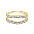 thumbnail image 1 of Round White Cubic Zirconia Curved Enhancer Guard Ring 10k Yellow Gold Ring Size - 7, 1 of 3
