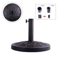 thumbnail image 5 of Outsunny 32lb Round Decorative Cast Stone Umbrella Holder Base, 17.5-Inch, with Decorative Stylish Design, Bronze Finish, 5 of 8