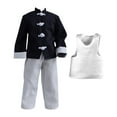 thumbnail image 4 of 3 piezas 1/12 abrigo y pantalones chaleco, ropa de muñeca hecha a mano, disfraz de ropa en miniatura para figuras masculinas de 6 pulgadas vistes Juego negro, 4 of 8
