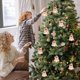 thumbnail image 5 of Adornos de alce para árbol de Navidad Adornos navideños de Papá Noel con cascabeles Adornos de granja de vacaciones de invierno de reno de madera, 5 of 5