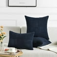 thumbnail image 6 of 2 Packs Decorative Throw Pillow Covers for Living Room Couch Bed, Farmhouse Boho Home Decor, Soft Corss Corduroy Patchwork Textured Square Cushion Case, 6 of 6