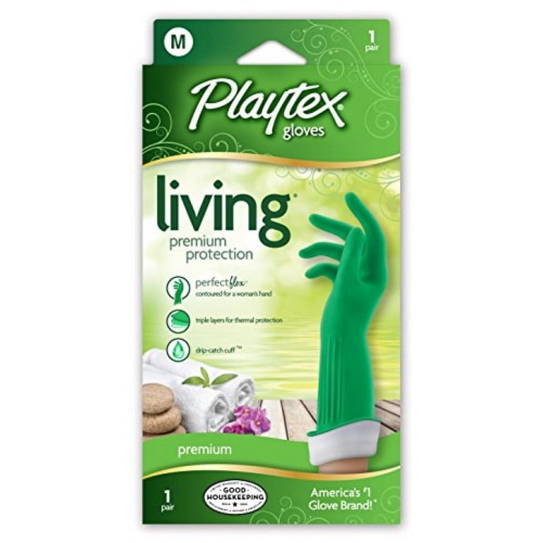 Playtex Living Reusable Rubber Cleaning Gloves, Medium photo 2