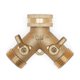 thumbnail image 1 of Auspicioso-3/4 Conector de grifo Conector de grifo en forma de Y Adaptador de grifo de manguera Adaptador de manguera de latón de 2 vías Conector de válvula de manguera de jardín de cuello de cisne pa kaili Sencillez, 1 of 5