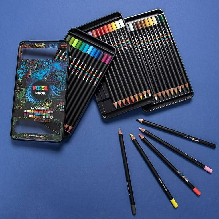 Posca Oil & Wax Based Pencil Pack with Extra Strength Tips