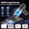 thumbnail image 4 of Aspiradora de mano inalámbrica para coche Lovyi, 2 en 1, recargable, con soplador, pequeña, con 6000 Pa de potencia de succión, portátil y con plumero., 4 of 5