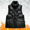 thumbnail image 2 of Shadoumai Puffer Vest Womens Metallic Shiny Baggy Winter Quilted Vests, Windproof Sleeveless Puffer Jacket Warm Padded Down Outerwear, 2 of 4