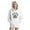 White, variant on SwiftWear Women's Sparkly Cat Paw Print Hooded Sweatshirt - Glitter Detail Pullover with 3D Ears, Cute Animal Casual Wear Gray