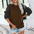 thumbnail image 3 of MeetoTime Chandail en Molleton pour Femmes Mode Automne Manches Longues Col Rond Ample avec Poche, 3 of 5
