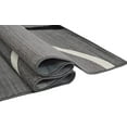 thumbnail image 6 of HR Geometric Stripes Area Rug 8x10 [7'.5" x 10'.5"] Oval Pattern Modern Black & Grey Carpet Comfy shed Free Stain Resistant, 6 of 9