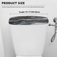 thumbnail image 5 of Renewold Toilet Tank Lid Cover with Balck and Grey Marble Prints, Bathroom Decor Accessories, Stretchy Stains Resistant Toilet Top Cover Fit for Most Toilets Tanks, 5 of 6
